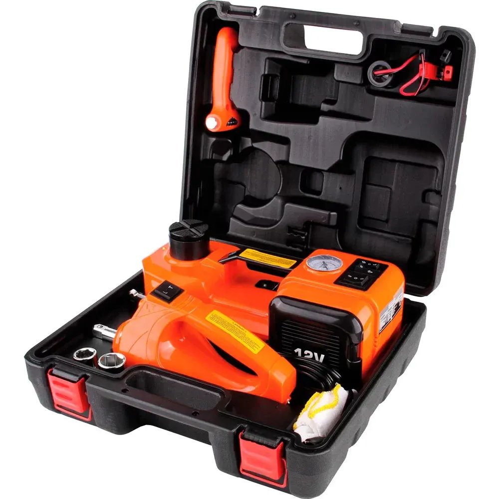 Macaco Hidráulico Elétrico 5T + Kit Automotivo Completo