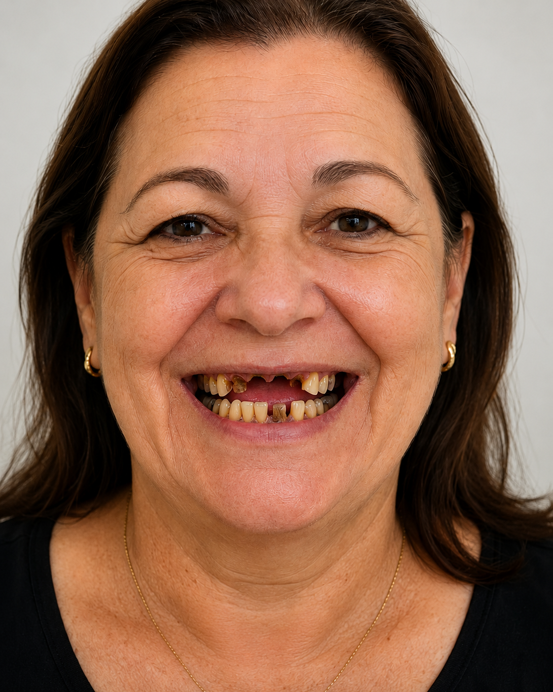 Caso 1 — antes do tratamento na Alfa Implantes