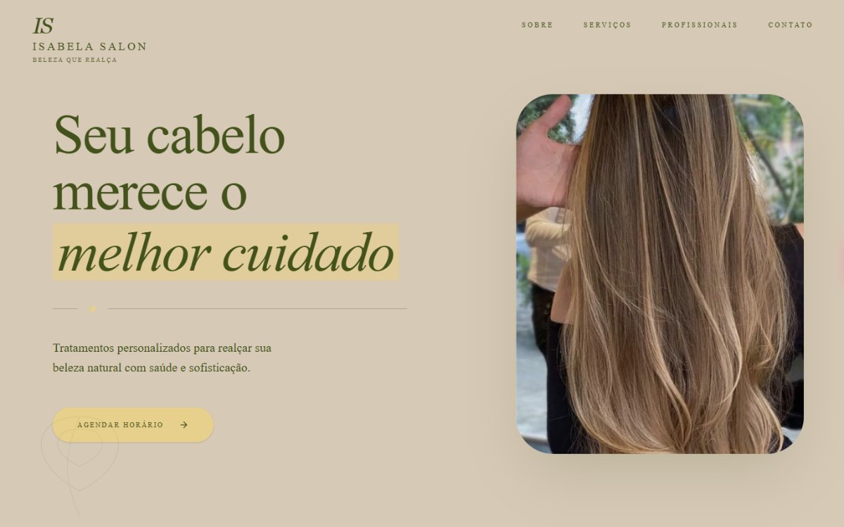 Site para salão de beleza