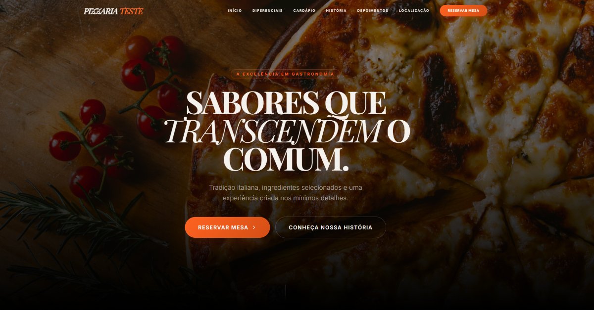 Site + Cardápio para Pizzaria