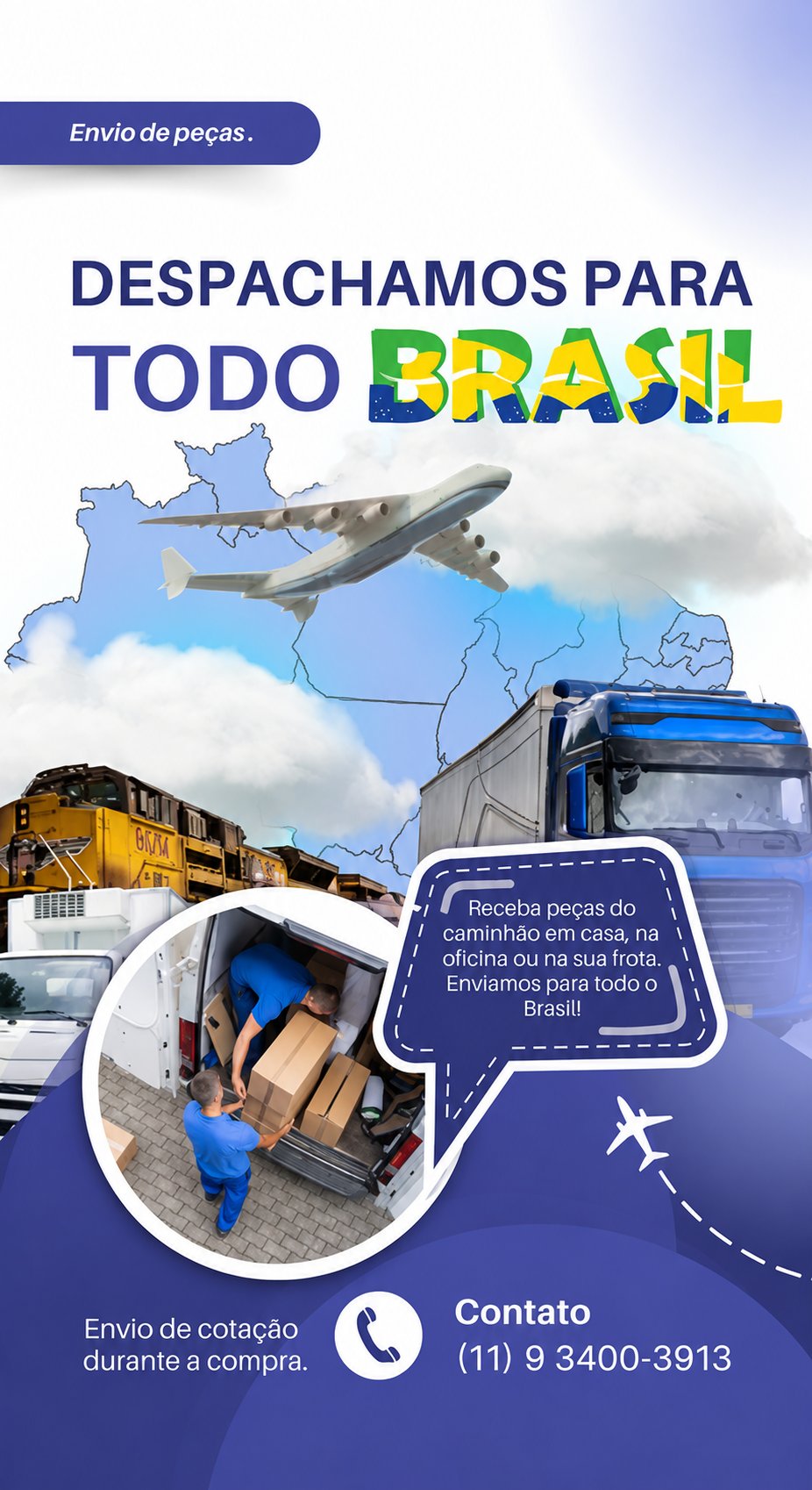 Despachamos para todo Brasil