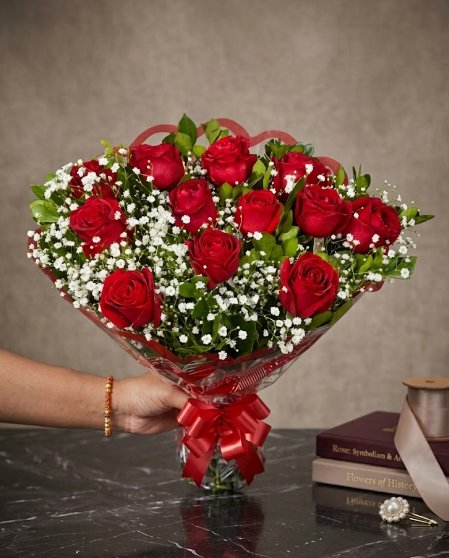 Bouquet com 12 rosas