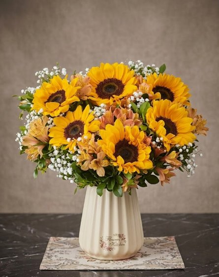Bouquet com 6 girassóis