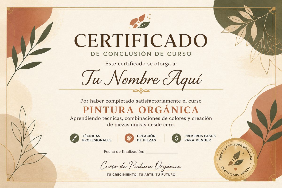 Certificado Curso de Pintura Orgánica